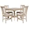 International Concepts 36 in. x 36 in. Square Top Pedestal Table  With 4 Dining Chairs Set of 5 K-3636TP-11B-C10-4 - alternate 1